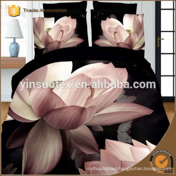 High quality luxury beautiful design 133*72 panne reactive polyester bedding set